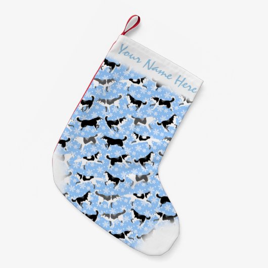 Petite Chaussette De Noël Bas de chien personnalisé par bas enroué de Noël (Devant (Accrochage))