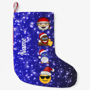 Petite Chaussette De Noël Bas de fête d'Emoji de Noël