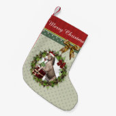 Petite Chaussette De Noël Bas de Joyeux Noël de Père Noël d'âne (Devant (Accrochage))