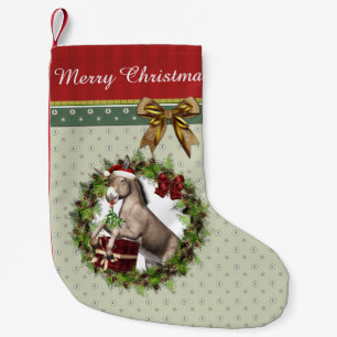 Petite Chaussette De Noël Bas de Joyeux Noël de Père Noël d'âne