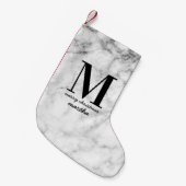 PETITE CHAUSSETTE DE NOËL BAS DE MARBRE D'INITIALE D'EFFET (Devant (Accrochage))