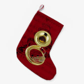 Petite Chaussette De Noël Bas de marche de musique de sousaphone (tuba) (Devant (Accrochage))