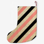 Petite Chaussette De Noël Bas de monogramme de Chevron de parties (Dos)