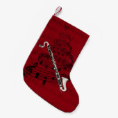 Petite Chaussette De Noël Bas de musique de clarinette basse (Devant (Accrochage))