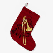 Petite Chaussette De Noël Bas de musique de trombone (basse) (Devant (Accrochage))