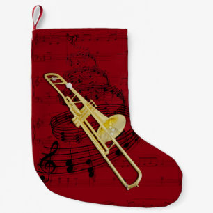 Petite Chaussette De Noël Bas de musique de trombone (valve)