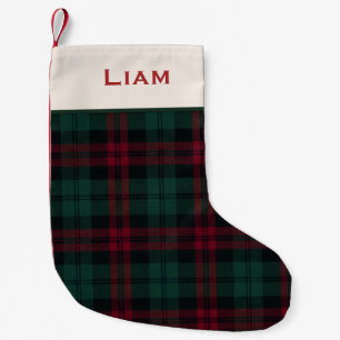 Petite Chaussette De Noël Bas de Noël à carreaux personnalisé classique