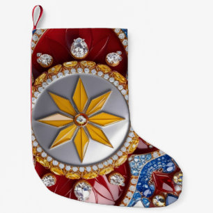 Petite Chaussette De Noël Bas de Noël aux couleurs colombiennes