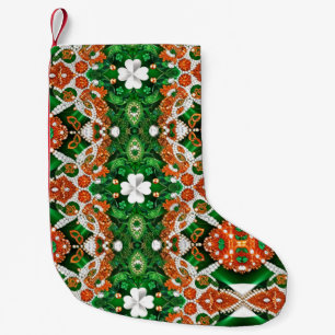 Petite Chaussette De Noël Bas de Noël aux couleurs irlandaises
