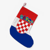 Petite Chaussette De Noël Bas de Noël avec drapeau de Croatie (Devant (Accrochage))