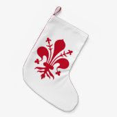 Petite Chaussette De Noël Bas de Noël avec Drapeau de Florence, Italie (Devant (Accrochage))
