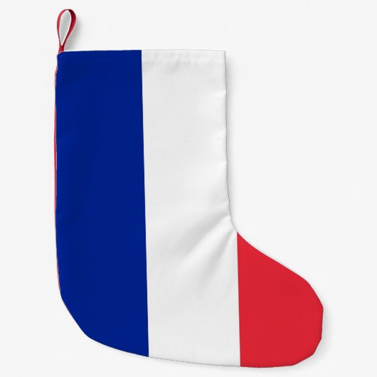 Petite Chaussette De Noël Bas de Noël avec Drapeau de France (Devant)