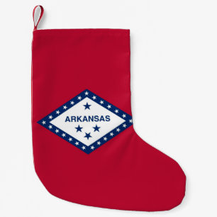 Petite Chaussette De Noël Bas de Noël avec Drapeau de l'Arkansas, USA