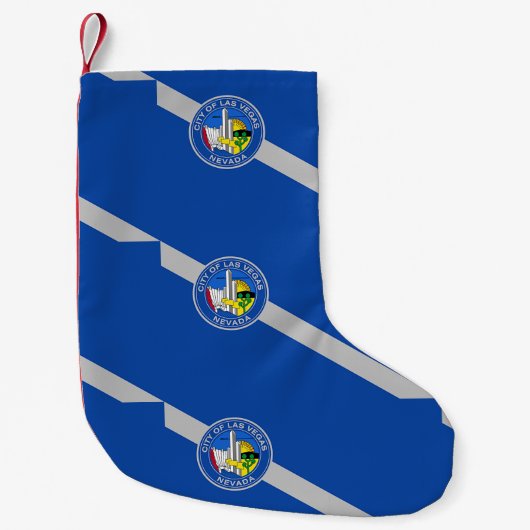 Petite Chaussette De Noël Bas de Noël avec Drapeau de Las Vegas (Devant)