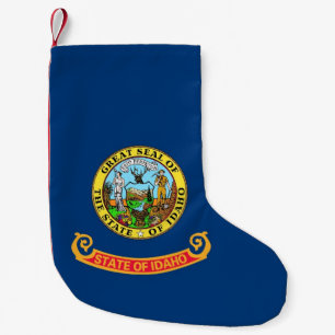 Petite Chaussette De Noël Bas de Noël avec Drapeau de l'Idaho, USA