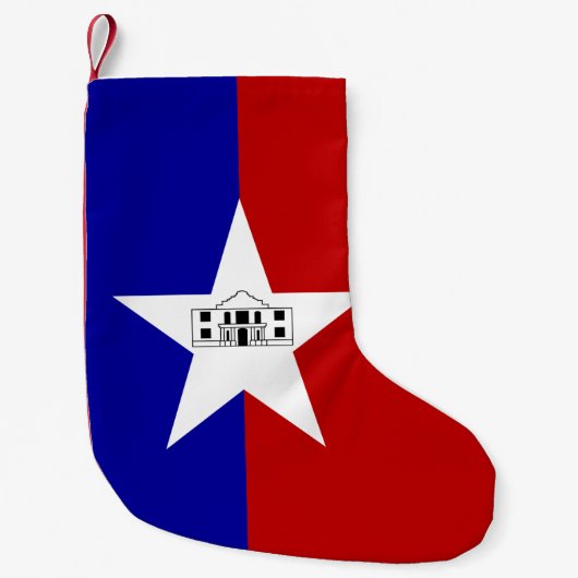 Petite Chaussette De Noël Bas de Noël avec Drapeau de San Antonio (Devant)