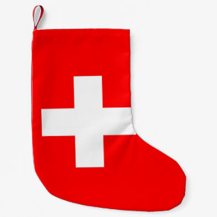 Petite Chaussette De Noël Bas de Noël avec Drapeau de Suisse