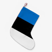 Petite Chaussette De Noël Bas de Noël avec drapeau d'Estonie (Devant (Accrochage))