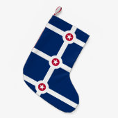 Petite Chaussette De Noël Bas de Noël avec drapeau d'Indianapolis (Devant (Accrochage))