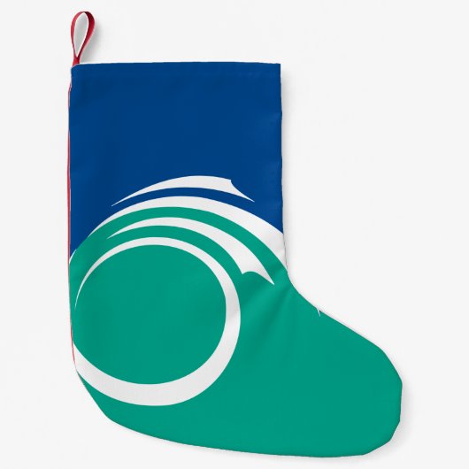 Petite Chaussette De Noël Bas de Noël avec drapeau d'Ottawa (Devant)