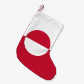 Petite Chaussette De Noël Bas de Noël avec drapeau du Groenland (Devant (Accrochage))