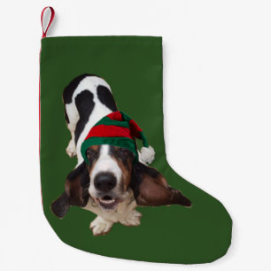 Petite Chaussette De Noël Bas de Noël avec le chien de basset