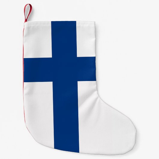 Petite Chaussette De Noël Bas de Noël avec le drapeau de Finlande (Devant)