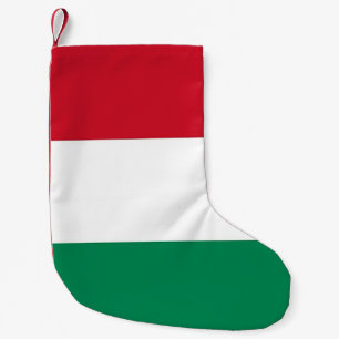 Petite Chaussette De Noël Bas de Noël avec le drapeau de la Hongrie
