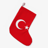 Petite Chaussette De Noël Bas de Noël avec le drapeau de la Turquie (Devant (Accrochage))