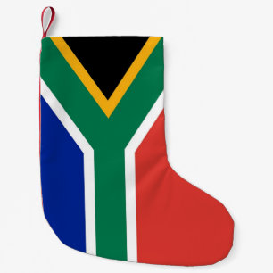 Petite Chaussette De Noël Bas de Noël avec le drapeau de l'Afrique du Sud