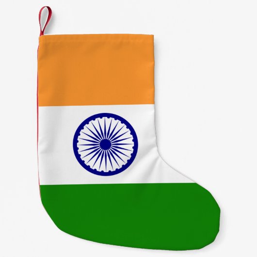 Petite Chaussette De Noël Bas de Noël avec le drapeau de l'Inde (Devant)
