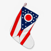 Petite Chaussette De Noël Bas de Noël avec le drapeau de l'Ohio (Devant (Accrochage))