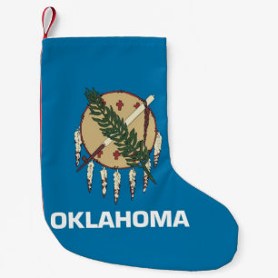 Petite Chaussette De Noël Bas de Noël avec le drapeau de l'Oklahoma
