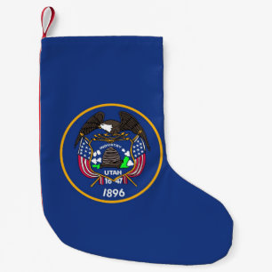 Petite Chaussette De Noël Bas de Noël avec le drapeau de l'Utah