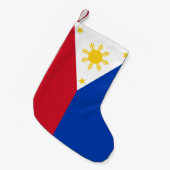 Petite Chaussette De Noël Bas de Noël avec le drapeau des Philippines (Devant (Accrochage))