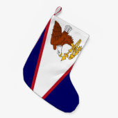 Petite Chaussette De Noël Bas de Noël avec le drapeau des Samoa américaines (Devant (Accrochage))
