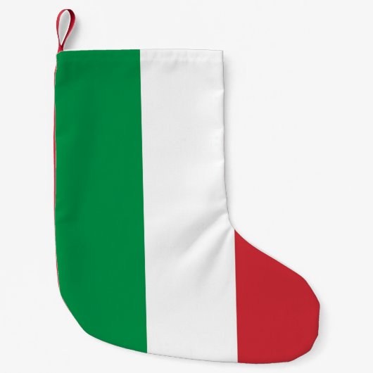 Petite Chaussette De Noël Bas de Noël avec le drapeau d'Italie (Devant)