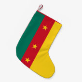 Petite Chaussette De Noël Bas de Noël avec le drapeau du Cameroun (Devant (Accrochage))
