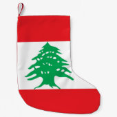 Petite Chaussette De Noël Bas de Noël avec le drapeau du Liban (Devant)