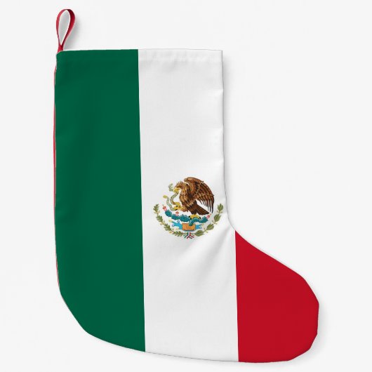 Petite Chaussette De Noël Bas de Noël avec le drapeau du Mexique (Devant)