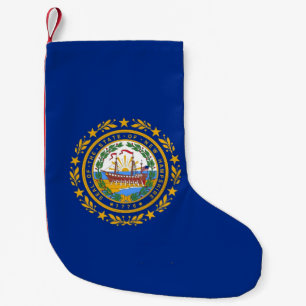 Petite Chaussette De Noël Bas de Noël avec le drapeau du New Hampshire
