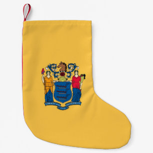 Petite Chaussette De Noël Bas de Noël avec le drapeau du New Jersey