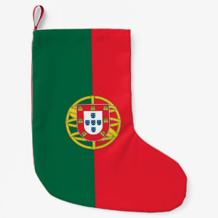 Petite Chaussette De Noël Bas de Noël avec le drapeau du Portugal