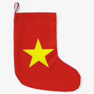 Petite Chaussette De Noël Bas de Noël avec le drapeau du Vietnam