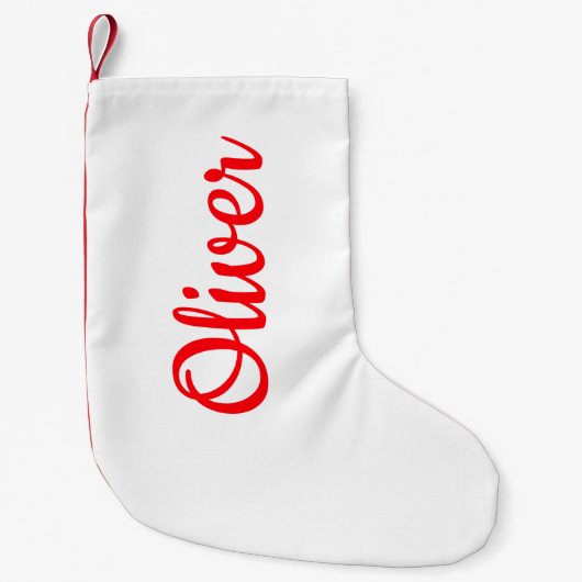 Petite Chaussette De Noël Bas de Noël avec nom (Devant)