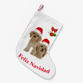 Petite Chaussette De Noël Bas de Noël Cocker Spaniel Feliz Navidad Noël (Devant (Accrochage))