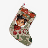 Petite Chaussette De Noël Bas de Noël Cow-boy (Devant (Accrochage))