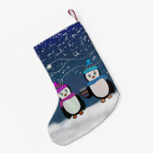 Petite Chaussette De Noël Bas de Noël d'amis de pingouin (Dos (Accrochage))