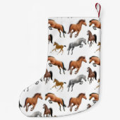 Petite Chaussette De Noël Bas de Noël de chevaux de pullover de chasseur (Dos)