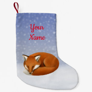 Petite Chaussette De Noël Bas de Noël de Fox rouge de sommeil